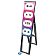 ブラック B5サイズ カードケーススタンド看板 規格:B5横×4枚 片面 ハイタイプ (BCCSK-B5Y4KH)