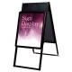 屋内用パンフレットケース付 ポスターグリップスタンド看板 規格:A2両面 ブラック (PGSKP-A2RB) A2 ブラック 両面