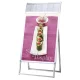 屋内用パンフレットケース付 ポスターグリップスタンド看板 規格:B1片面 シルバー (PGSKP-B1KS) B1 シルバー 片面 