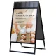屋内用パンフレットケース付 ポスターグリップスタンド看板 規格:B1両面 ブラック (PGSKP-B1RB) B1 ブラック 両面