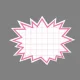 爆弾吹出しカード W90×H68 16-4157 ピンク ピンク