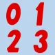 アドインレタ 23-81 数字の「1」 H23・30片×10シート 数字の「1」