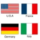 国旗シール Italy (22-2503*) Italy