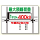積載荷重標識 1すぱん400? (329-02)