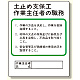 作業主任者職務板 土止め支保工 (356-03A)