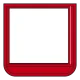 ポケット胸章 60×60 赤 安全ピン＋ワニ口クリップ付き (368-151) 赤 安全ピン＋ワニ口クリップ付き
