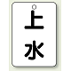 バルブ開閉表示板 65×45 5枚1組 上水 (454-70)