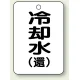 バルブ開閉表示板 65×45 5枚1組 冷却水(環) (454-94) 冷却水(環)