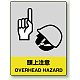 中災防統一安全標識 ボード(大) 頭上注意 (800-34) ボード(大) 頭上注意