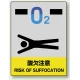 中災防統一安全標識 ボード(大) 酸欠注意 (800-45) ボード(大) 酸欠注意