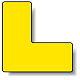 置場表示ステッカー 4枚1組 黄 (819-67)