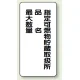 縦型標識 指定可燃物貯蔵取扱所 鉄板 (828-33) 鉄板