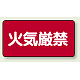 横型標識 火気厳禁 鉄板 250×500 (828-75) 鉄板