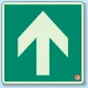 避難口・通路誘導標識 (蓄光ステッカー) 300×300 矢印緑背景 (829-11A) 矢印緑背景