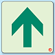 避難口・通路誘導標識 (蓄光ステッカー) 300×300 矢印緑矢印 (829-14A)