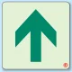 避難口・通路誘導標識 (蓄光ステッカー) 300×300 矢印緑矢印 (829-14A) 矢印緑矢印