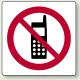 ピクトサインステッカー（2枚1組）100×100 携帯電話使用禁止 (839-37) 携帯電話使用禁止