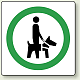 ピクトサインステッカー（2枚1組）100×100 盲導犬、介助犬 可 (839-40)