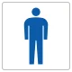 トイレ表示アクリル板 男子 150mm角 (842-62A) 男子 150mm角