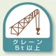 作業管理関係ステッカー 2枚1組 クレーン5t以上 (851-67) クレーン5t以上