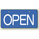 バルブ開閉表示板 ヨコ型  60×120 5枚1組 OPEN (856-36)
