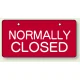 バルブ開閉表示板 ヨコ型  60×120 5枚1組 NORMALLY CLOSED (856-39) NORMALLY CLOSED