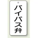バルブ開閉透明ステッカー 80×40 エコユニボード バイパス弁 (858-43) バイパス弁