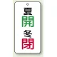 バルブ開閉透明ステッカー 80×40 エコユニボード 夏開(緑)・冬閉(赤) (858-92) 夏開(緑)・冬閉(赤)