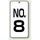 数字表示板 配管バルブ表示 80×40 2枚1組 NO.8 (859-08)