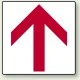 矢印ステッカー 100角・5枚1組 赤 上矢印 (862-31) 赤 上矢印
