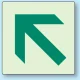 矢印ステッカー (蓄光タイプ・5枚1組) 100×100 斜め左上矢印 (862-40) 斜め左上矢印