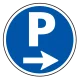 (サインタワー同時購入用)上部標識 P→ (887-702R) P→