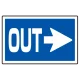 下部標識 OUT→ (サインタワー同時購入用) (887-742R) OUT→