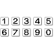 JIS安全表示ステッカー 数字表示（10枚1組） 0~9（各1枚） (中) 60×60mm (AS-24-20M)