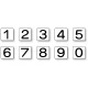 JIS安全表示ステッカー 数字表示（10枚1組） 0~9（各1枚） (大) 80×80mm (AS-24-20L) 0~9（各1枚） (大) 80×80mm