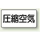 JIS配管識別ステッカー 横型 圧縮空気 中 10枚1組 (AS-3-9M)