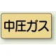 JIS配管識別ステッカー 横型（10枚1組） 中圧ガス (大) 80×150mm (AS-4-11L) 中圧ガス (大) 80×150mm