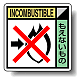 建築業協会統一標識 もえないもの 50角 ステッカー 2枚1組 (KK-616) 50角(ステッカー)