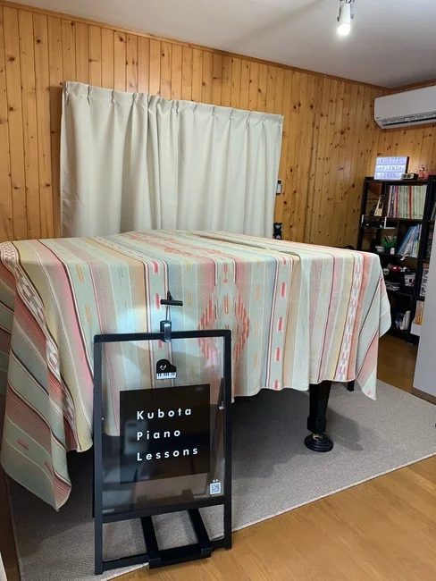 ピアノのイラストが可愛いピアノ教室のショップサインを製作いたしました！