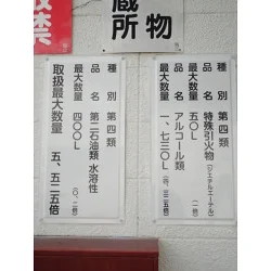 取扱品目・保安監督者名が記載された看板を製作しました!