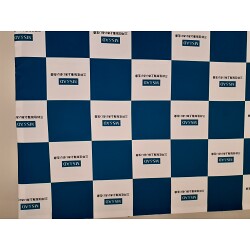 ZOOM研修等の背景幕に。生命保険会社様のバックパネルを製作いたしました。