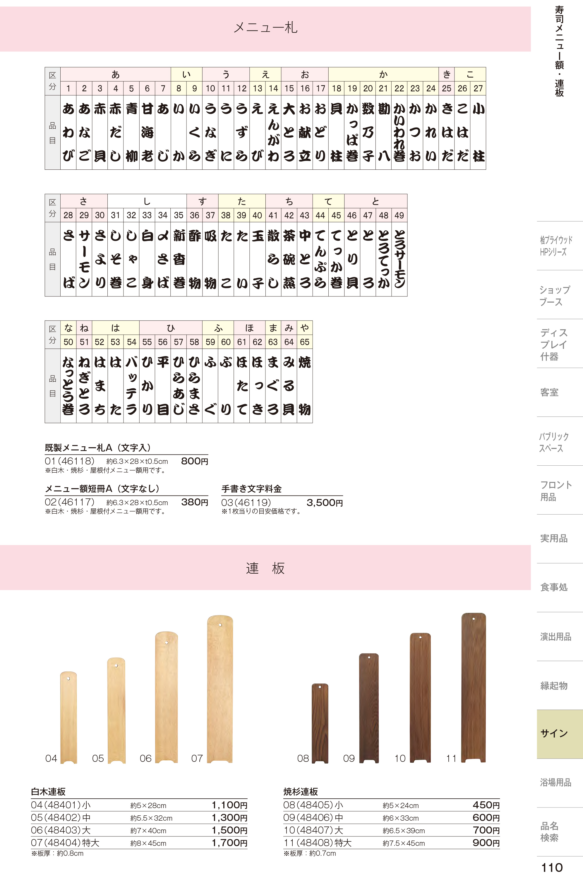 カタログ P.110-浴場用品／浴場用品