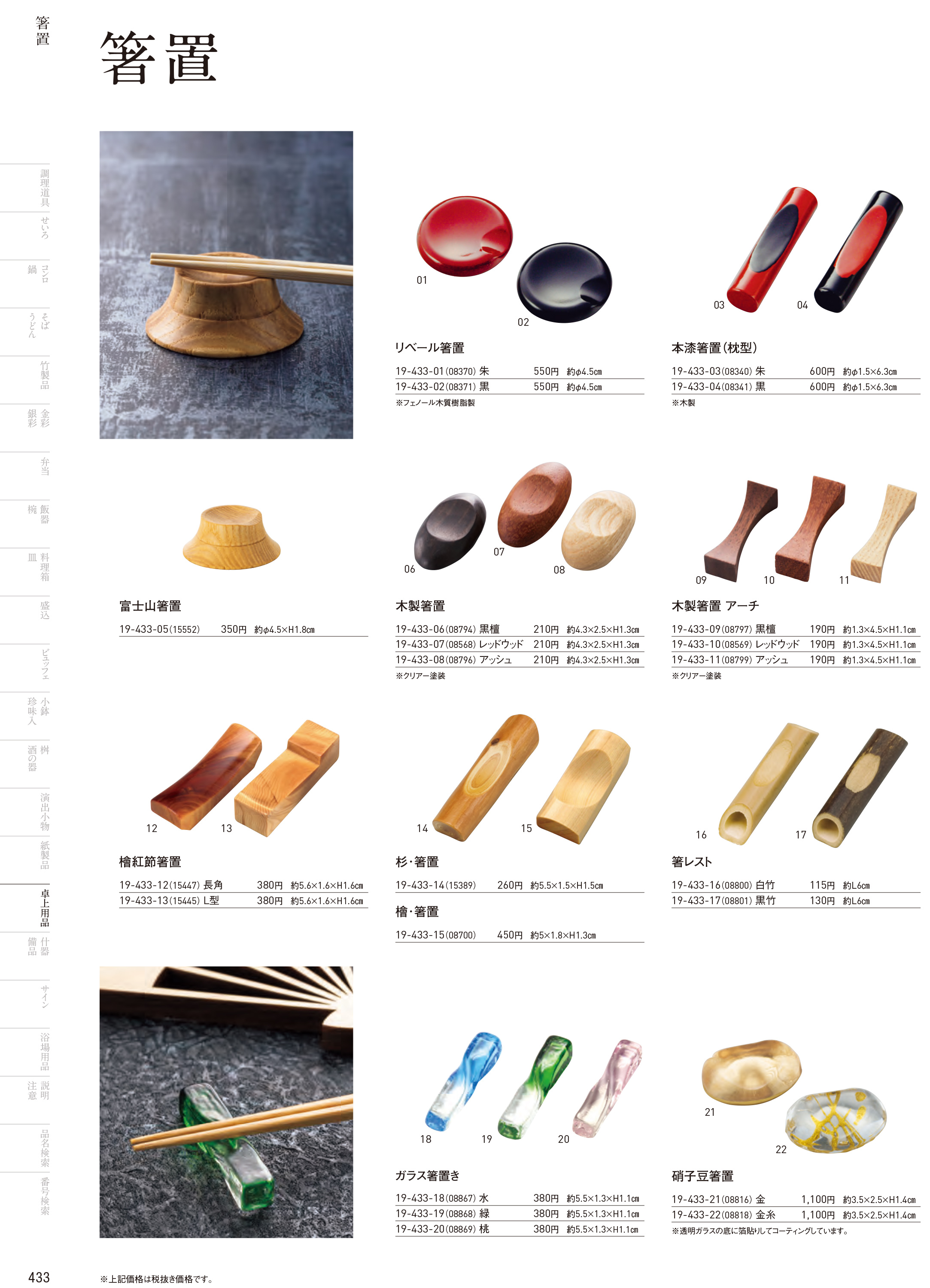 カタログ P.433-卓上用品／卓上用品