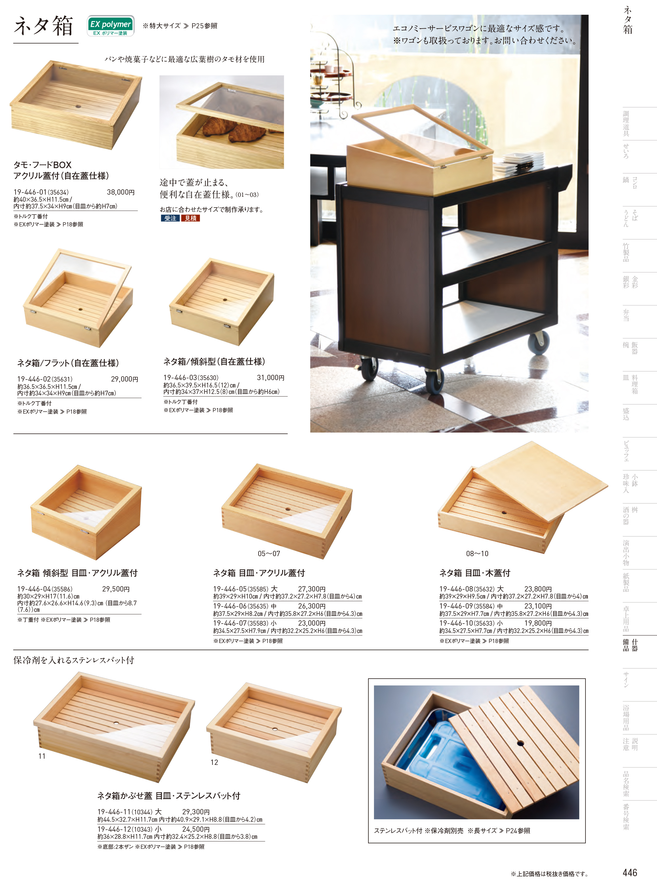 カタログ P.446-陳列備品／陳列備品