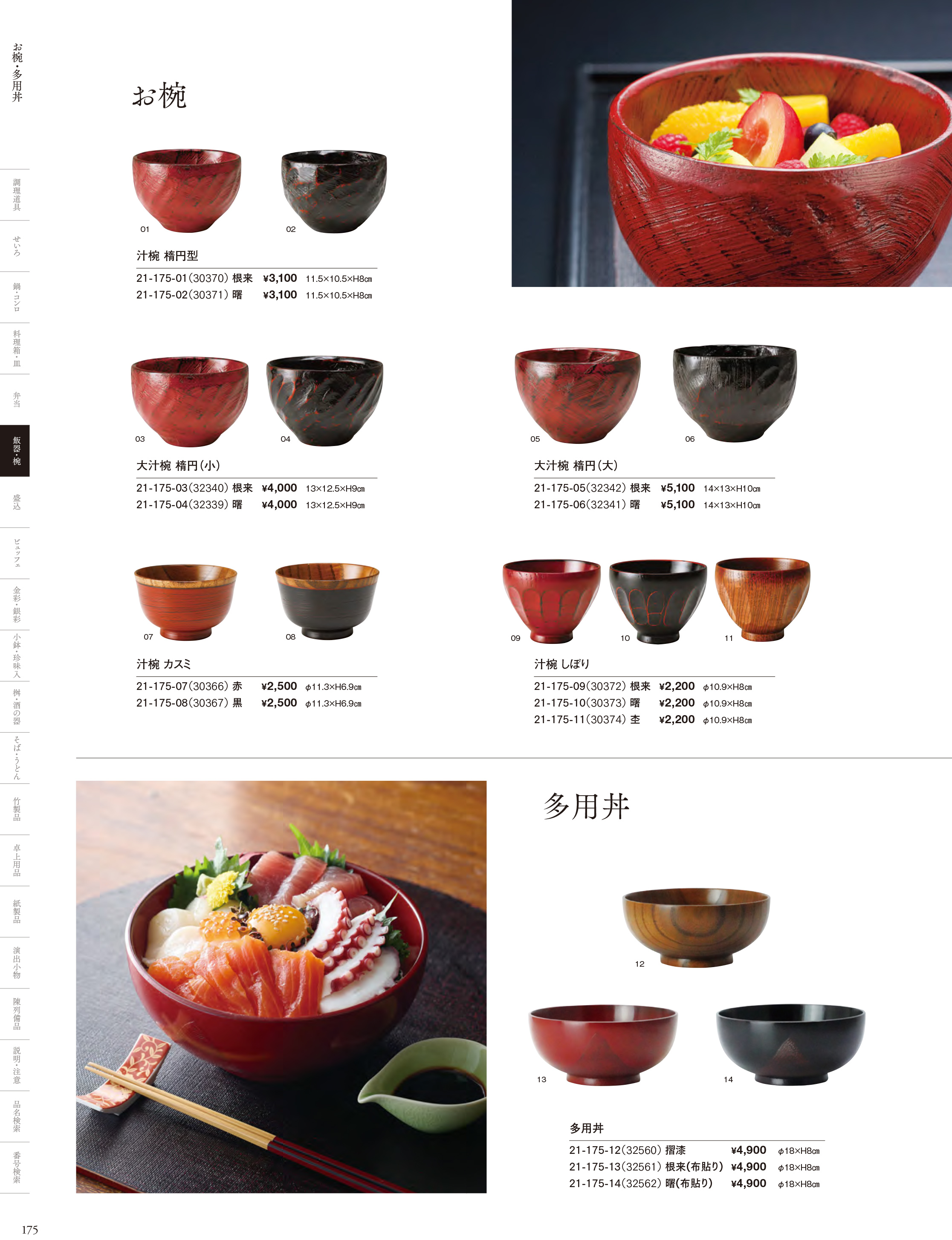 カタログ P.175-飯器・椀／汁椀