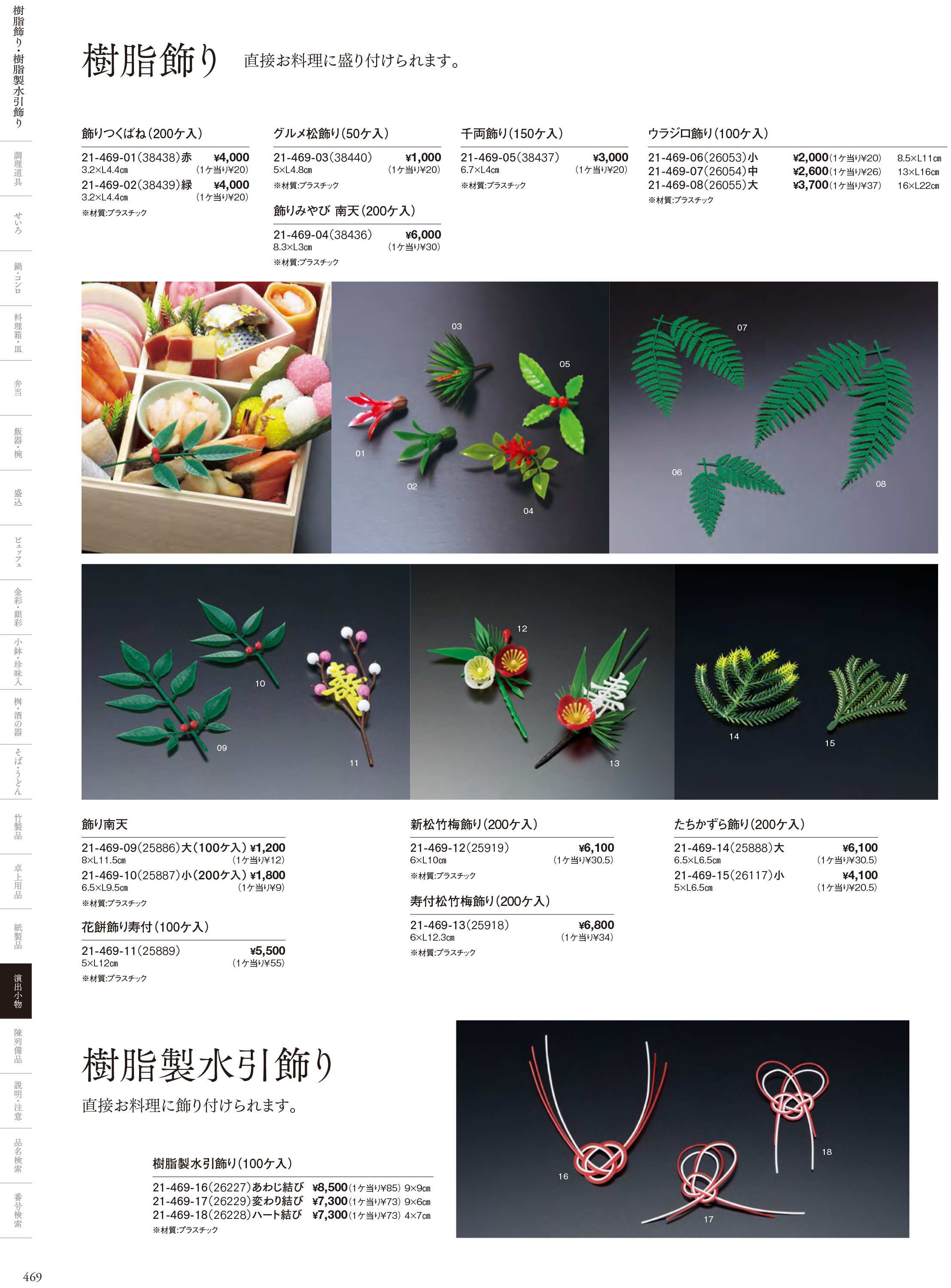カタログ P.469-演出小物／樹脂製の飾り