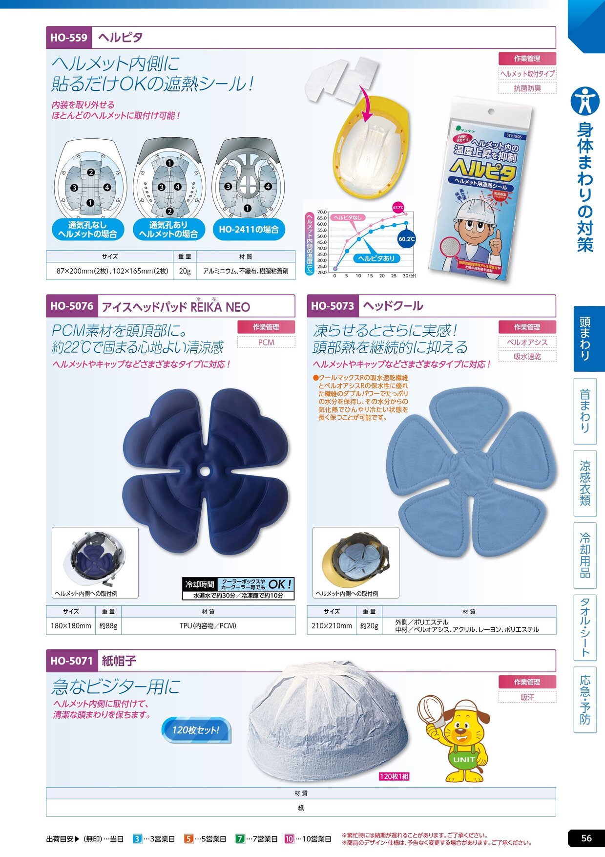 ユニット 熱中症対策用品カタログ 2026年版（166R） P.56