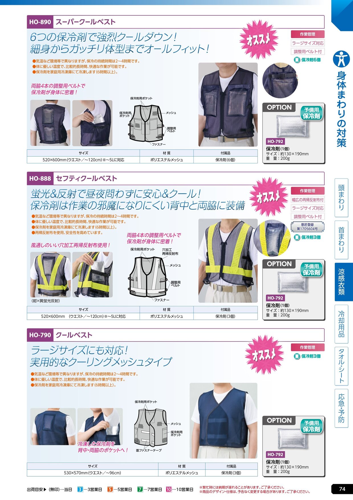 ユニット 熱中症対策用品カタログ 2026年版（166R） P.74