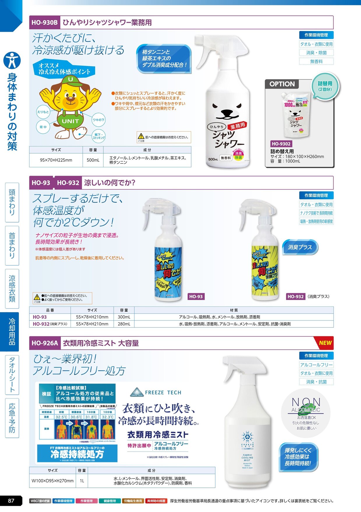 ユニット 熱中症対策用品カタログ 2026年版（166R） P.87