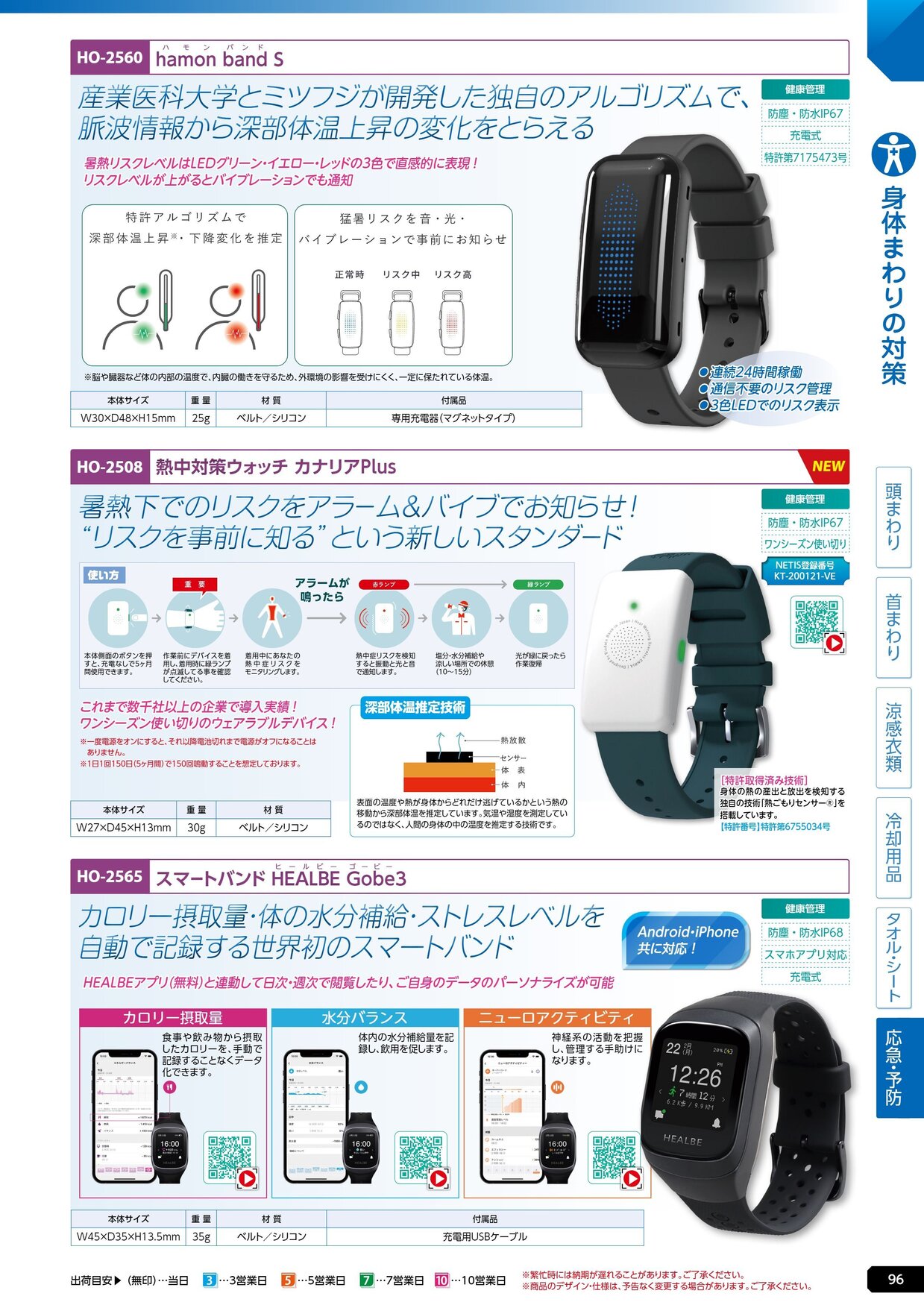 ユニット 熱中症対策用品カタログ 2026年版（166R） P.96